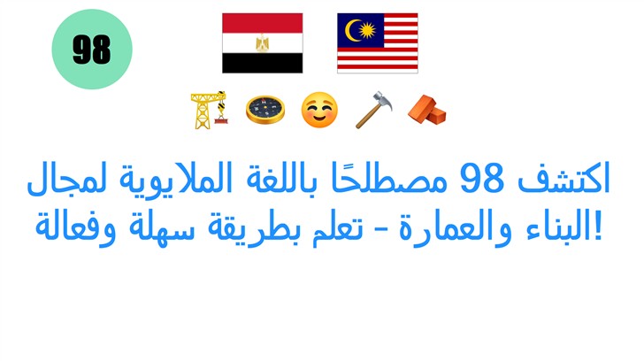 اكتشف 98 مصطلحًا باللغة الملايوية لمجال البناء والعمارة – تعلم بطريقة سهلة وفعالة!